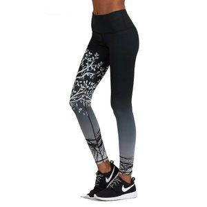 Noli Ombre Imported Italian Fabric Activewear Tree Of Life Leggings Women's XS